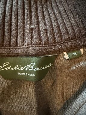 Eddie Bauer Men's V-Neck Sweater - Brown